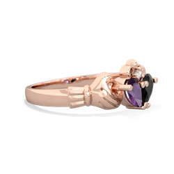 Amethyst 'Our Heart' Claddagh 14K Rose Gold ring R2388