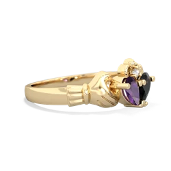 Amethyst 'Our Heart' Claddagh 14K Yellow Gold ring R2388