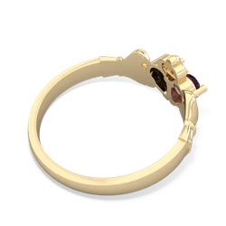 Amethyst 'Our Heart' Claddagh 14K Yellow Gold ring R2388