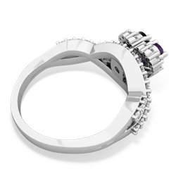 Amethyst Diamond Twist 'One Heart' 14K White Gold ring R2640HRT