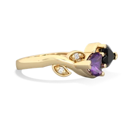 Amethyst Floral Elegance 14K Yellow Gold ring R5790