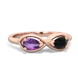 Amethyst Infinity 14K Rose Gold ring R5050