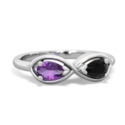 Amethyst Infinity 14K White Gold ring R5050