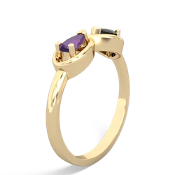 Amethyst Infinity 14K Yellow Gold ring R5050