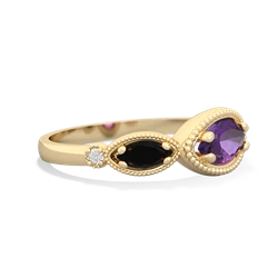 Amethyst Milgrain Marquise 14K Yellow Gold ring R5700