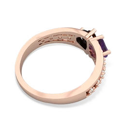 Amethyst Heart To Heart 14K Rose Gold ring R3342