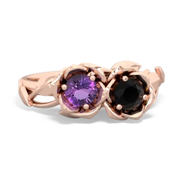 Amethyst Rose Garden 14K Rose Gold ring R5510