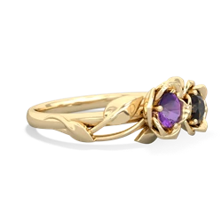 Amethyst Rose Garden 14K Yellow Gold ring R5510