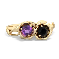 Amethyst Rose Garden 14K Yellow Gold ring R5510