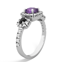 Amethyst Regal Halo 14K White Gold ring R5350