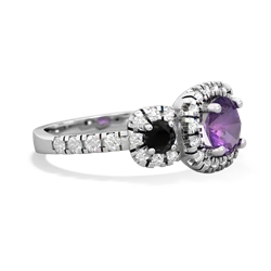 Amethyst Regal Halo 14K White Gold ring R5350