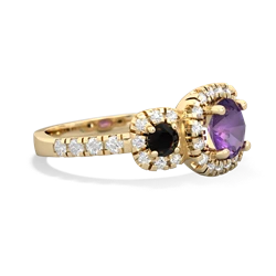 Amethyst Regal Halo 14K Yellow Gold ring R5350