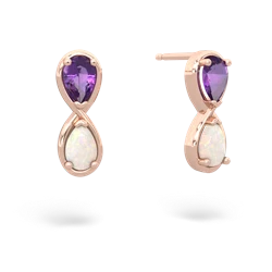 Amethyst Infinity 14K Rose Gold earrings E5050