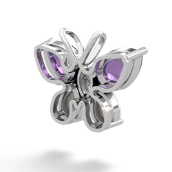 Amethyst Butterfly 14K White Gold pendant P2215