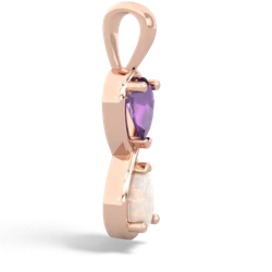 Amethyst Infinity 14K Rose Gold pendant P5050