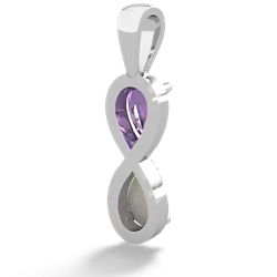 Amethyst Infinity 14K White Gold pendant P5050