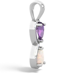 Amethyst Infinity 14K White Gold pendant P5050