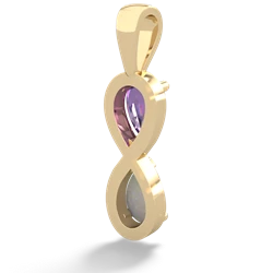 Amethyst Infinity 14K Yellow Gold pendant P5050