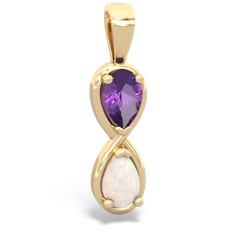 Amethyst Infinity 14K Yellow Gold pendant P5050