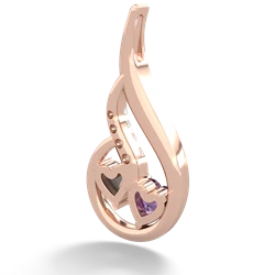 Amethyst Keepsake Curves 14K Rose Gold pendant P5450