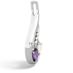 Amethyst Keepsake Curves 14K White Gold pendant P5450