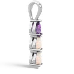Amethyst Dew Drops 14K White Gold pendant P2251