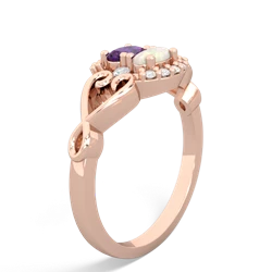 Amethyst Love Nest 14K Rose Gold ring R5860