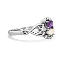 Amethyst Love Nest 14K White Gold ring R5860