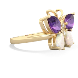 Amethyst Butterfly 14K Yellow Gold ring R2215