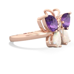 Amethyst Butterfly 14K Rose Gold ring R2215