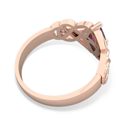 Amethyst Keepsake Celtic Knot 14K Rose Gold ring R5300