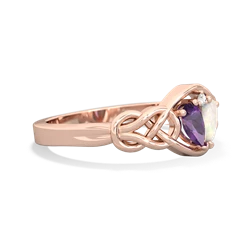 Amethyst Celtic Love Knot 14K Rose Gold ring R5420