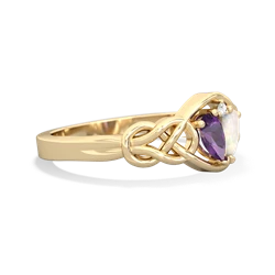 Amethyst Celtic Love Knot 14K Yellow Gold ring R5420