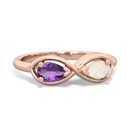 Amethyst Infinity 14K Rose Gold ring R5050