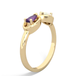 Amethyst Infinity 14K Yellow Gold ring R5050