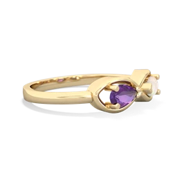 Amethyst Infinity 14K Yellow Gold ring R5050