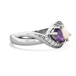 Amethyst Summer Winds 14K White Gold ring R5342