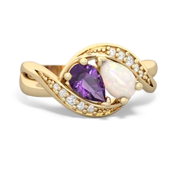 Amethyst Summer Winds 14K Yellow Gold ring R5342