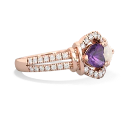 Amethyst Art-Deco Keepsake 14K Rose Gold ring R5630