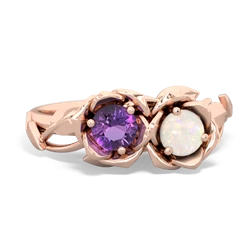 Amethyst Rose Garden 14K Rose Gold ring R5510