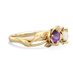 Amethyst Rose Garden 14K Yellow Gold ring R5510