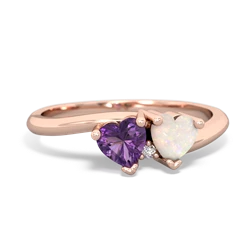 Amethyst Sweethearts 14K Rose Gold ring R5260