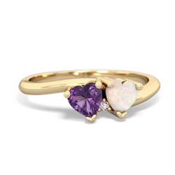 Amethyst Sweethearts 14K Yellow Gold ring R5260