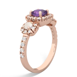 Amethyst Regal Halo 14K Rose Gold ring R5350