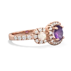 Amethyst Regal Halo 14K Rose Gold ring R5350