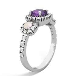 Amethyst Regal Halo 14K White Gold ring R5350