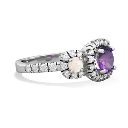 Amethyst Regal Halo 14K White Gold ring R5350