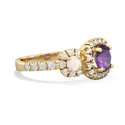 Amethyst Regal Halo 14K Yellow Gold ring R5350