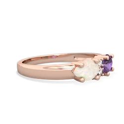 Amethyst Pear Bowtie 14K Rose Gold ring R0865