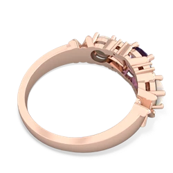 Amethyst Hugs And Kisses 14K Rose Gold ring R5016